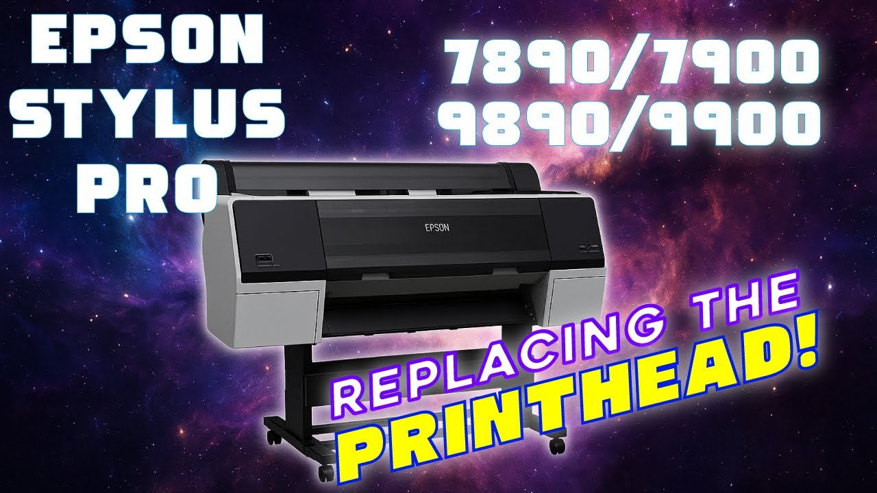 Замена печатающей головки на принтере EPSON STYLUS PRO 7890 7900 9890 9900 DTF