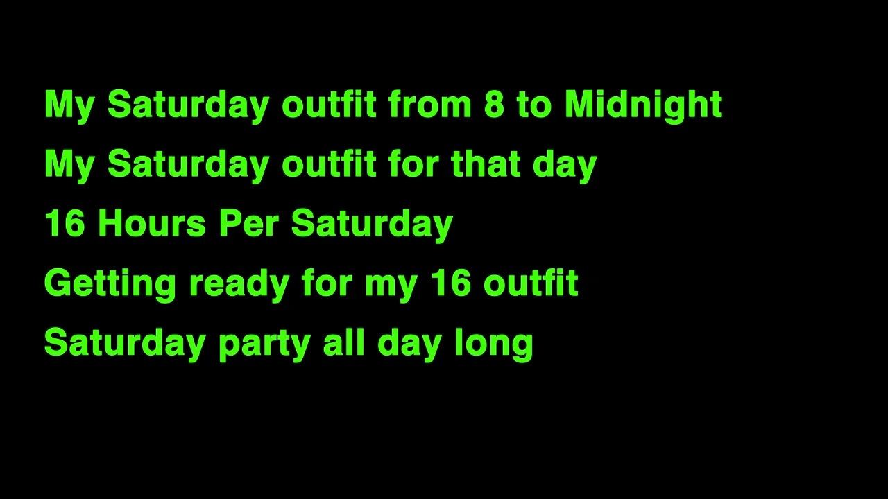 LENNON BEASLEY - Saturday Outfit From 8 To Midnight (16 Hour Outfit Party)