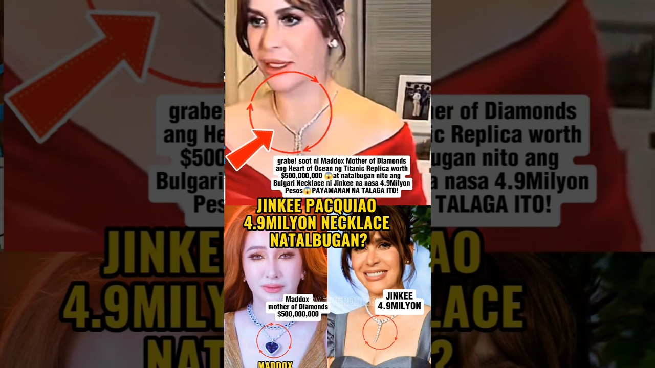 JINKEE PACQUIAO NATALBUGAN ANG BULGARI NECKLACE! #latesupdates #viral #trending #viralnews #shorts