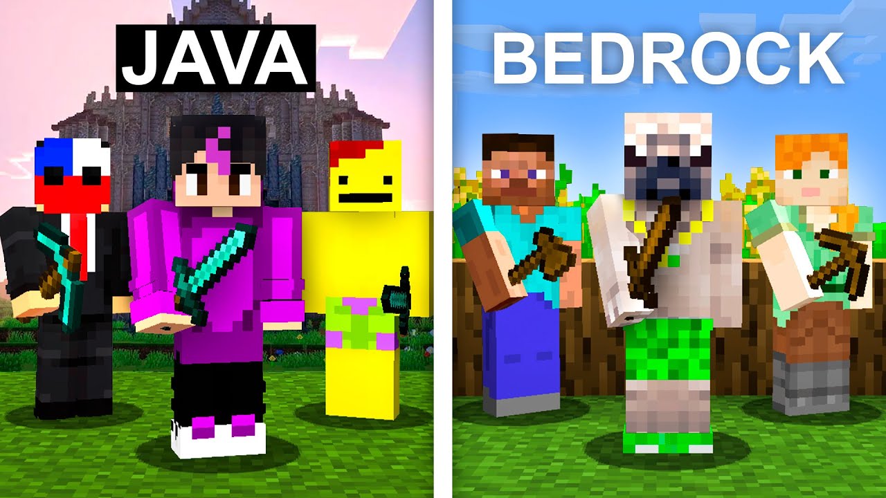 Enfrenté a JAVA y BEDROCK por el Mejor SURVIVAL de Minecraft