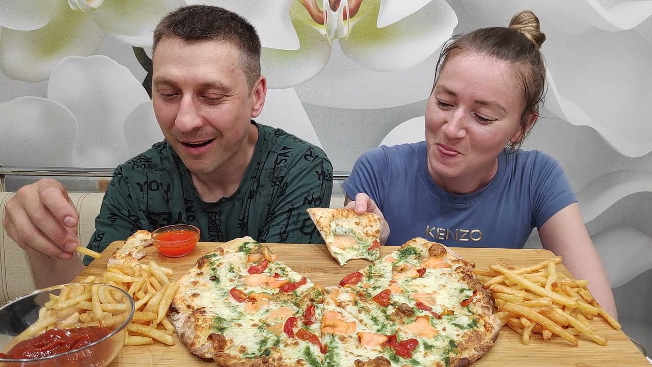 МУКБАНГ ПИЦЦА И КАРТОШКА ФРИ | MUKBANG PIZZA AND FRENCH FRIES #mukbang #мукбанг
