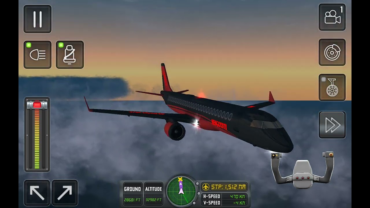 airplane flight simulator flight #12 los Angeles to Saint Petersburg 