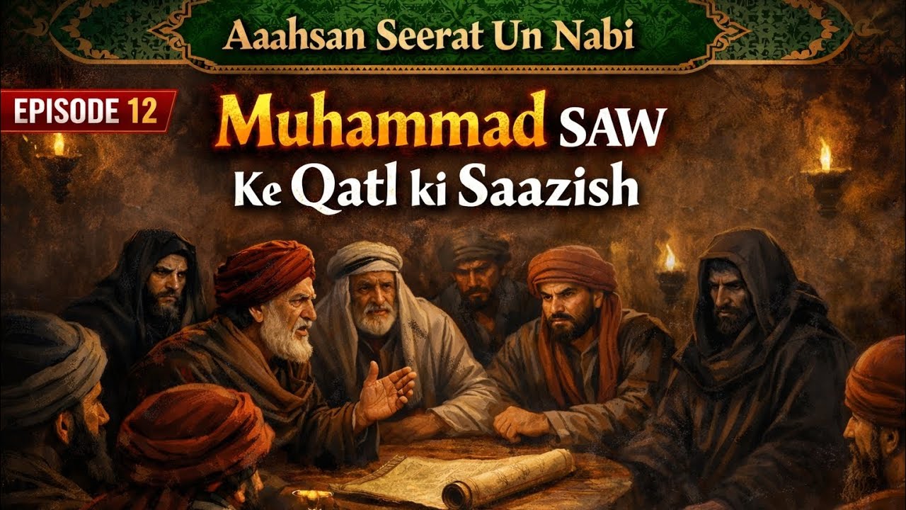 Episode 12 | Muhammad ﷺ Ke Qatl Ki Saazish | Hijrat Se Pehle Kya Hua? |  Aahsan Seerat Un Nabi