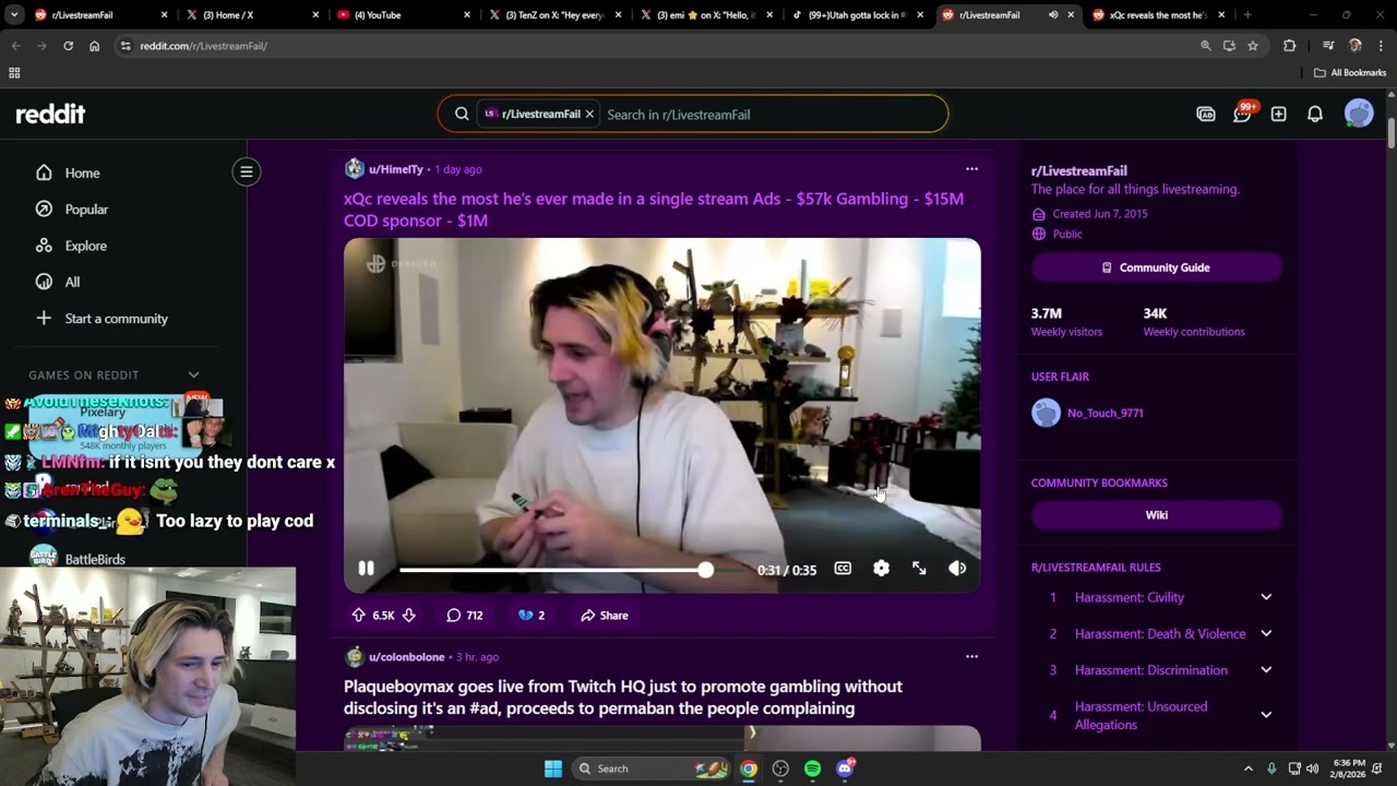 xQc рассказал, что его представитель, который заплатил ему 1 миллион за рекламный стрим, потерял ...