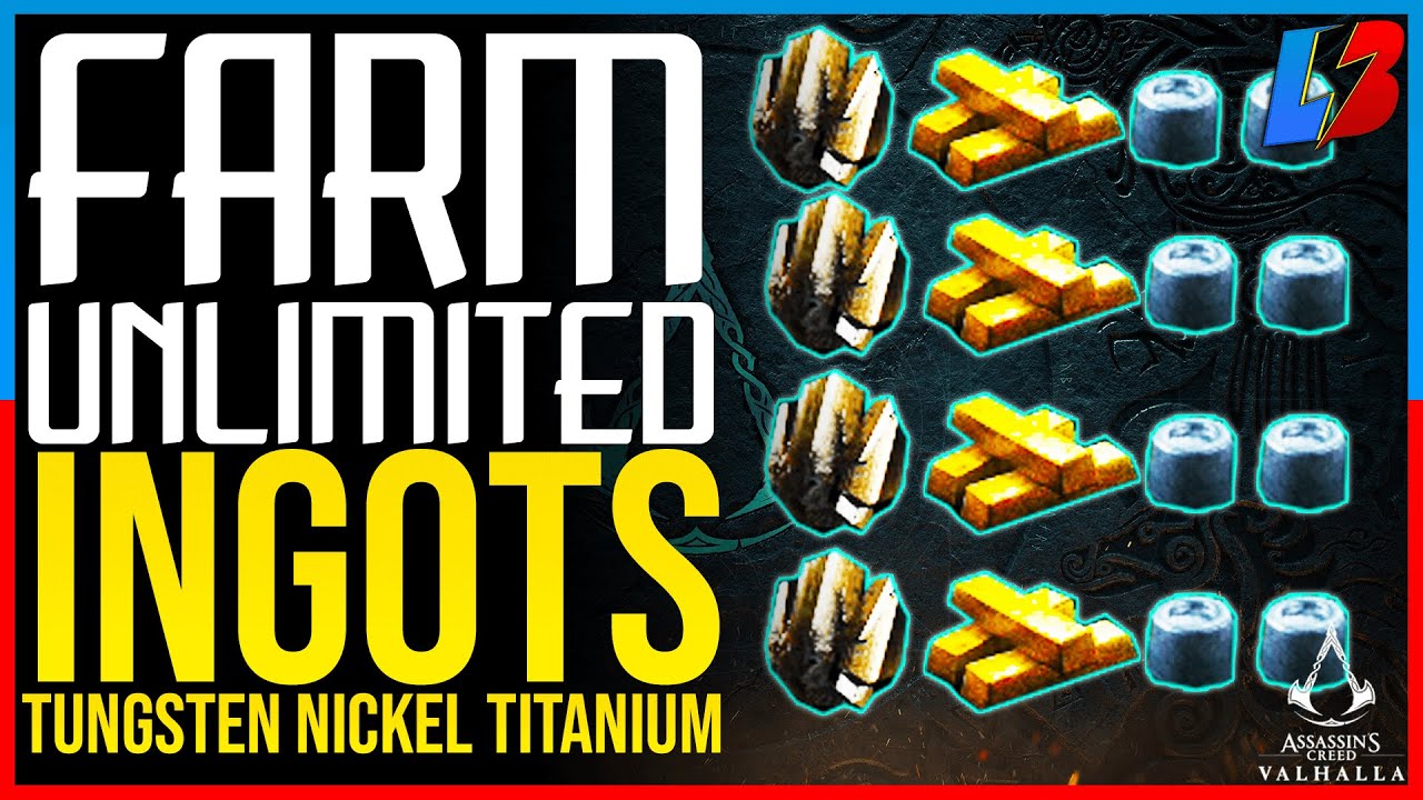 HOW TO FARM UNLIMITED TUNGSTEN INGOTS, NICKEL INGOTS Assassin's Creed Valhalla | Farm Titanium