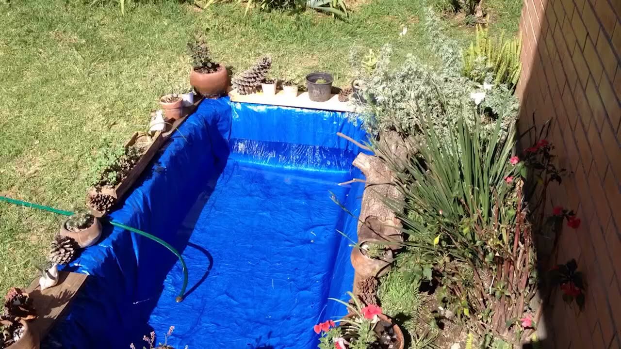 Cómo hacer un ESTANQUE🐠🐠  con una LONA!!!