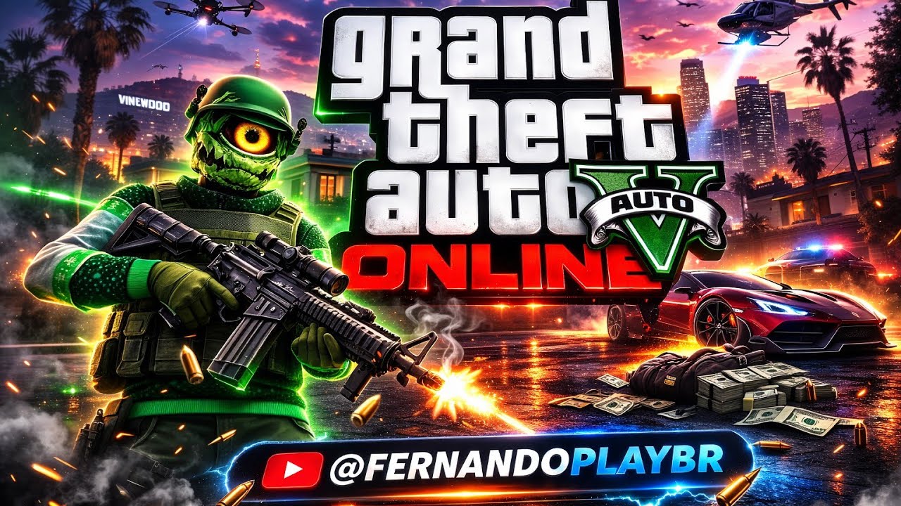 Jogando - GTA 5 ONLINE -(GTA 5 - Português PT - BR) no PS4 .