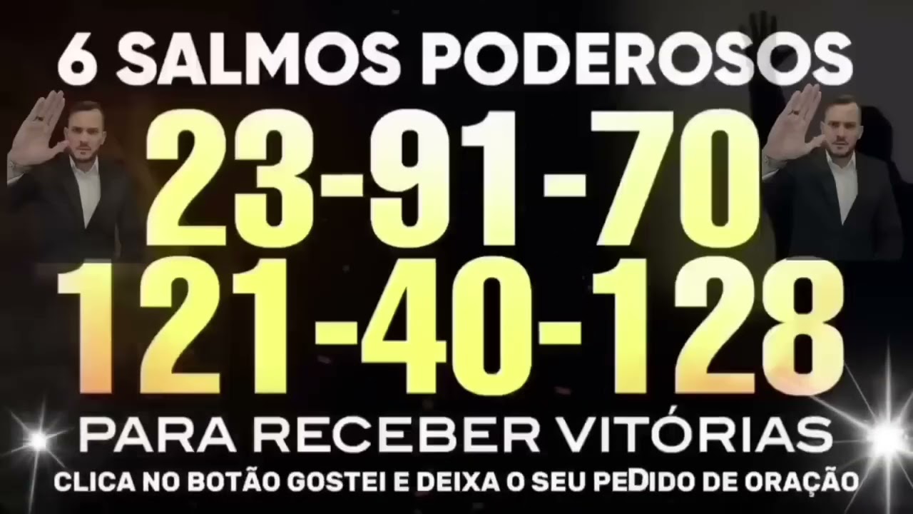 SEGUNDA FEIRA 6 SALMOS PODEROSOS SALMO 23, 91, 70, 121, 40 e 128 PARA RECEBER 🏆