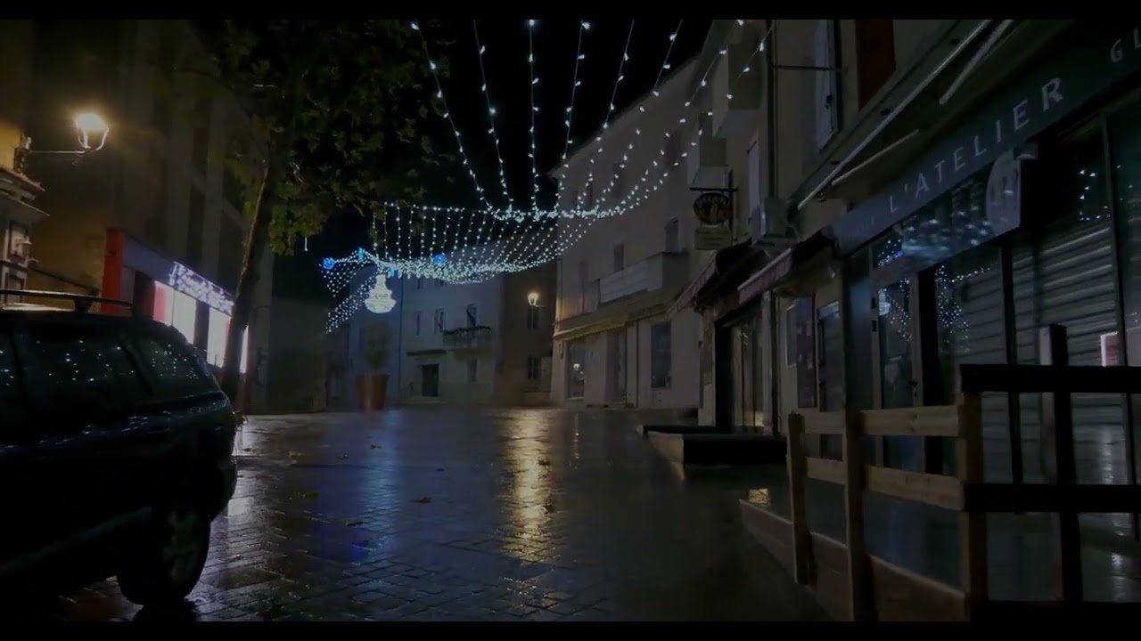 [4K HDR] Christmas in Gréoux-les-Bains, Alpes-de-Haute-Provence, FRANCE