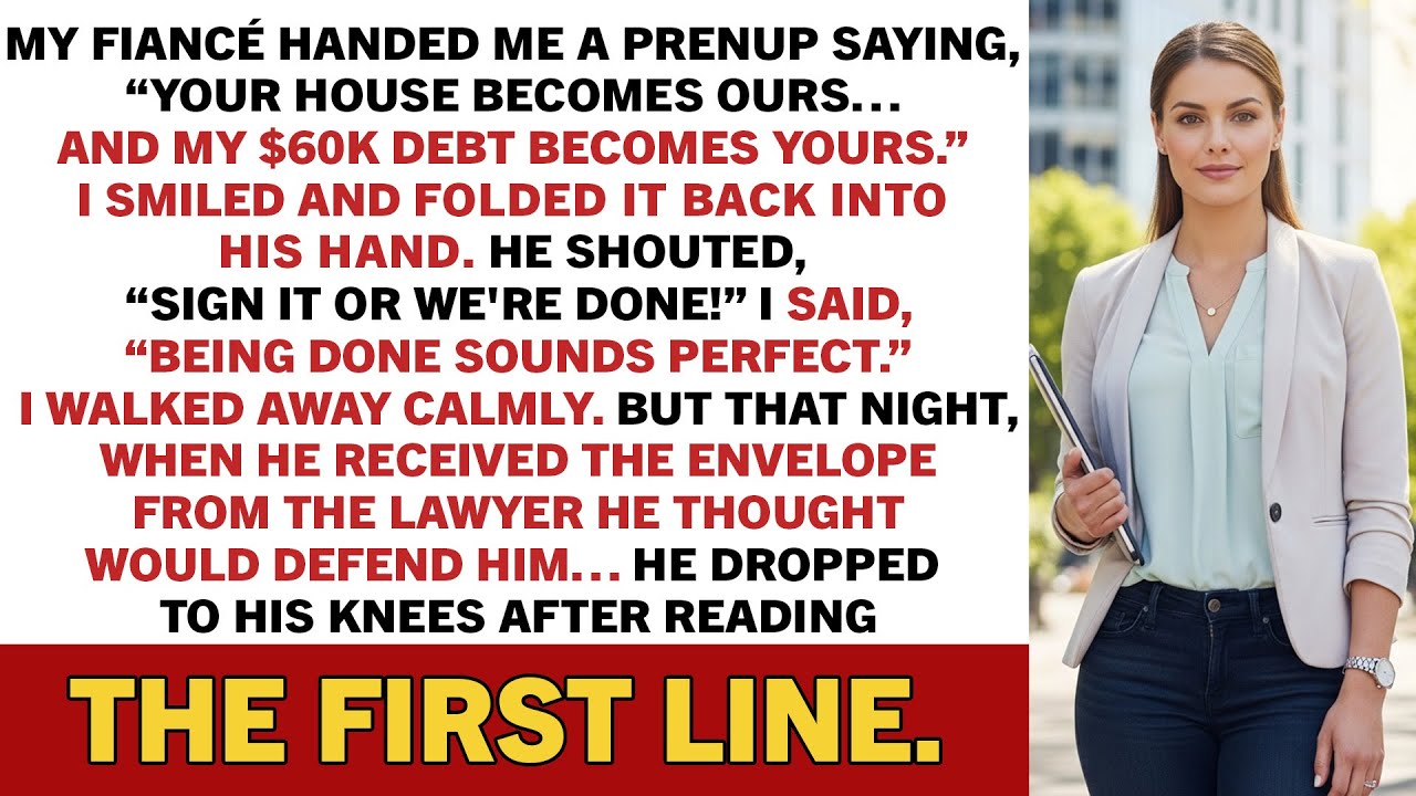 My fiancé handed me a prenup saying, “Your house becomes ours… and my $60k debt stays mine.”