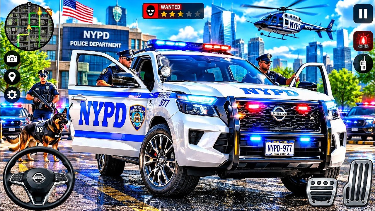 New Police Simulator Games 2026 - US Emergency Police Officer Patrolling - Car Game Android Gameplay