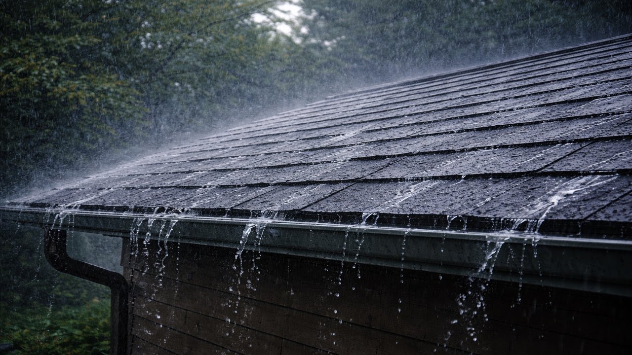 Sleep Soundly | Heavy rain on the roof | Fall Asleep in Minutes | Relaxing Rain | Deep Focus