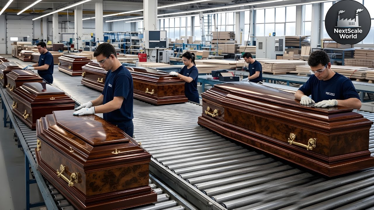 Inside a Casket Factory: Manufacturing a Solid Walnut Casket (Full Process)