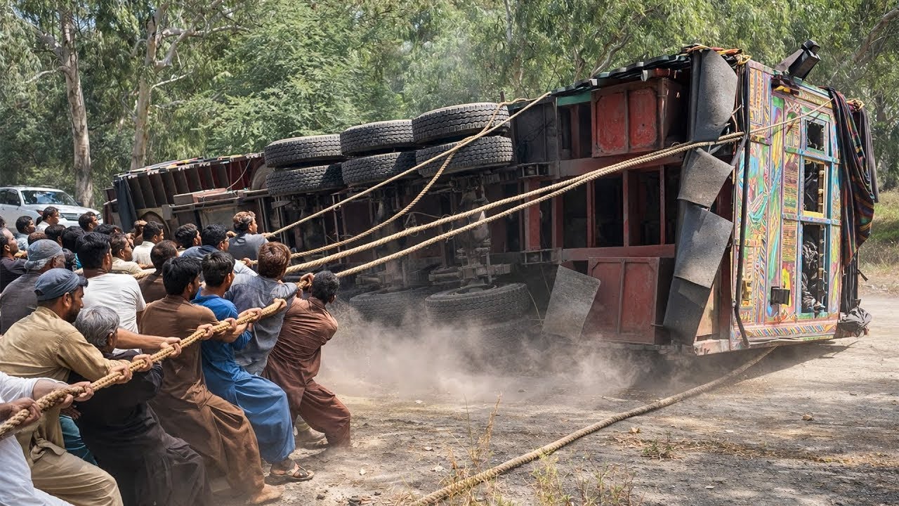 “Most Amazing & Most Viewed Roadside Accidents “Only Pakistani Mechanics Fix-problem