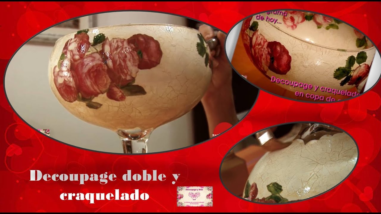 DOBLE DECOUPAGE Y CRAQUELADO