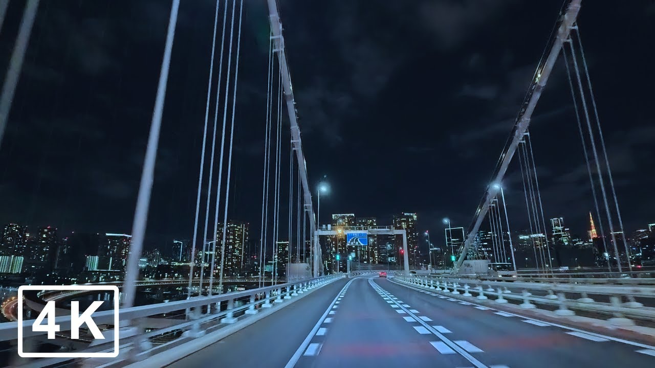 Tokyo Night Drive POV – Ep.01  Neon Shuto Expressway & Rainbow Bridge | No Music