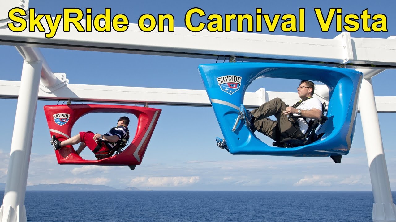 SkyRide FULL POV Ride on Carnival Vista Cruise Ship - Pedal 150 Feet Above Ocean
