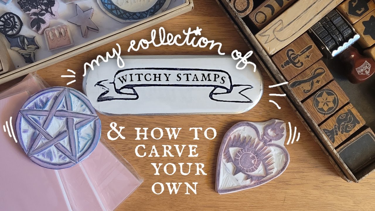 How to Carve Witchy Stamps & My Handmade Stamp Collection