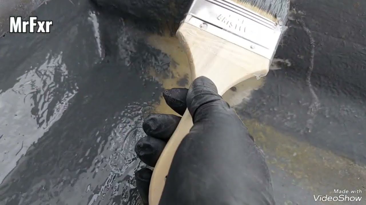 Fibreglass roof fault and repair