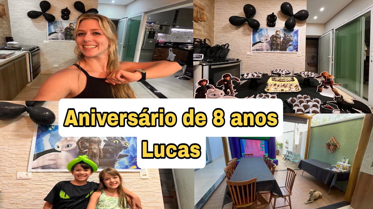 #Aniversario do Lucas 8 Anos Tema  Como treinar seu Dragão, Organização, tudo pra ver Feliz 🌿