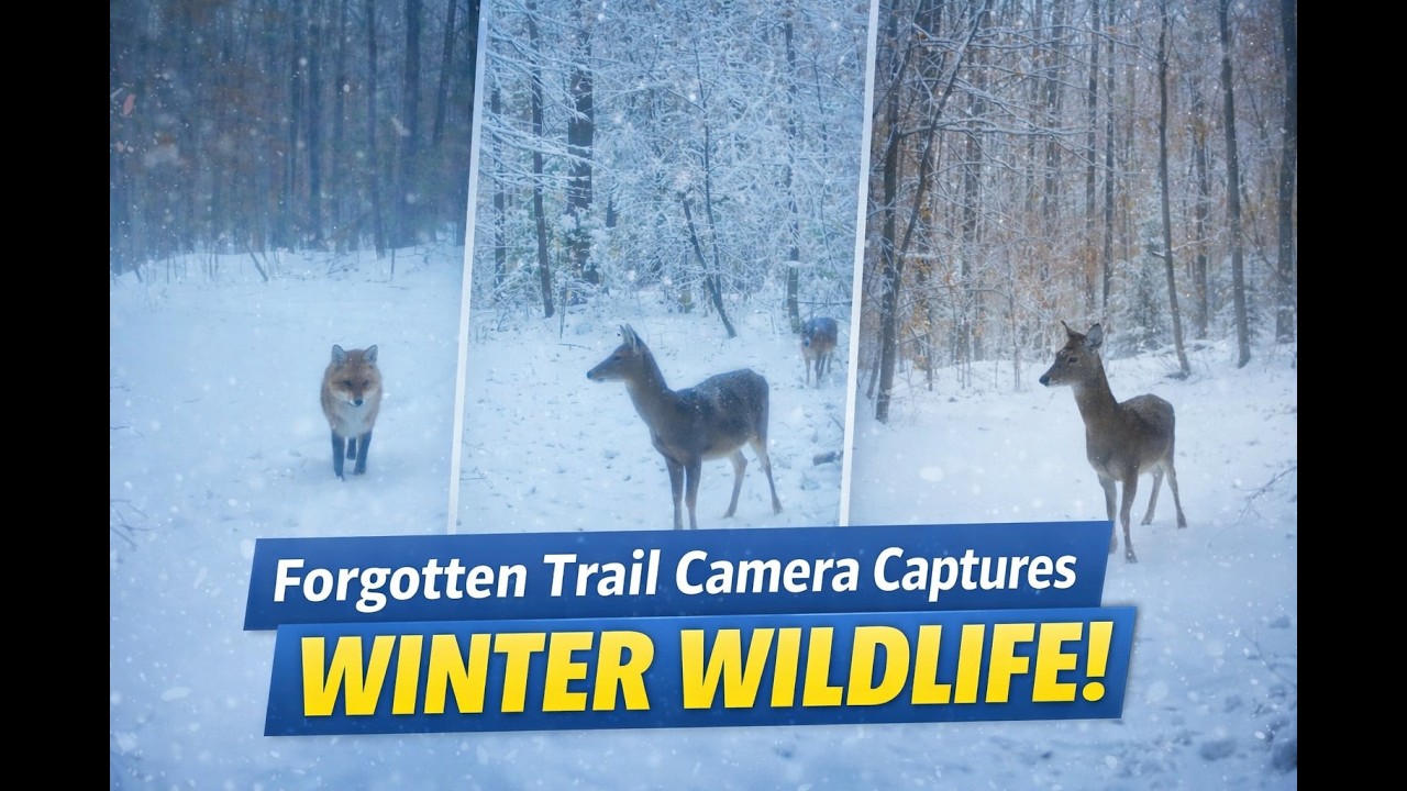 3 Months Alone in the Woods: Trail Cam Captures Winter Wildlife!