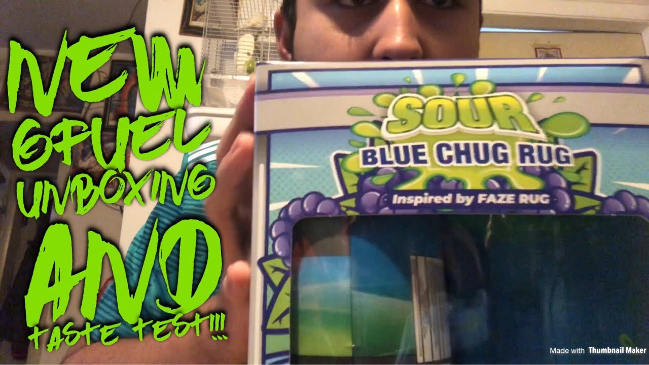 UNBOXING THE NEW GFUEL FaZe Rug SOUR BLUE CHUG RUG (FLAVOR / TASTE TEST )