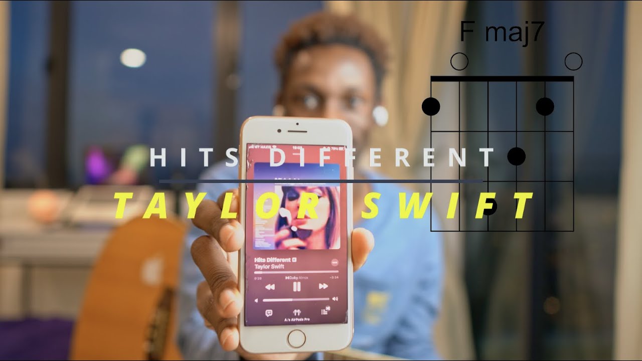 Hits different - Taylor Swift full guitar tutorial | guitar chords, easy how to play