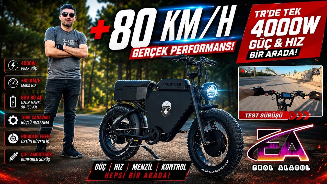 Tr'de Tek 4000 W, Mükemmel Ötesi,Ekstra Güçlendirilmiş Ape Ryder Bonobo,Baboon,DC20,#ebike #rks #kit