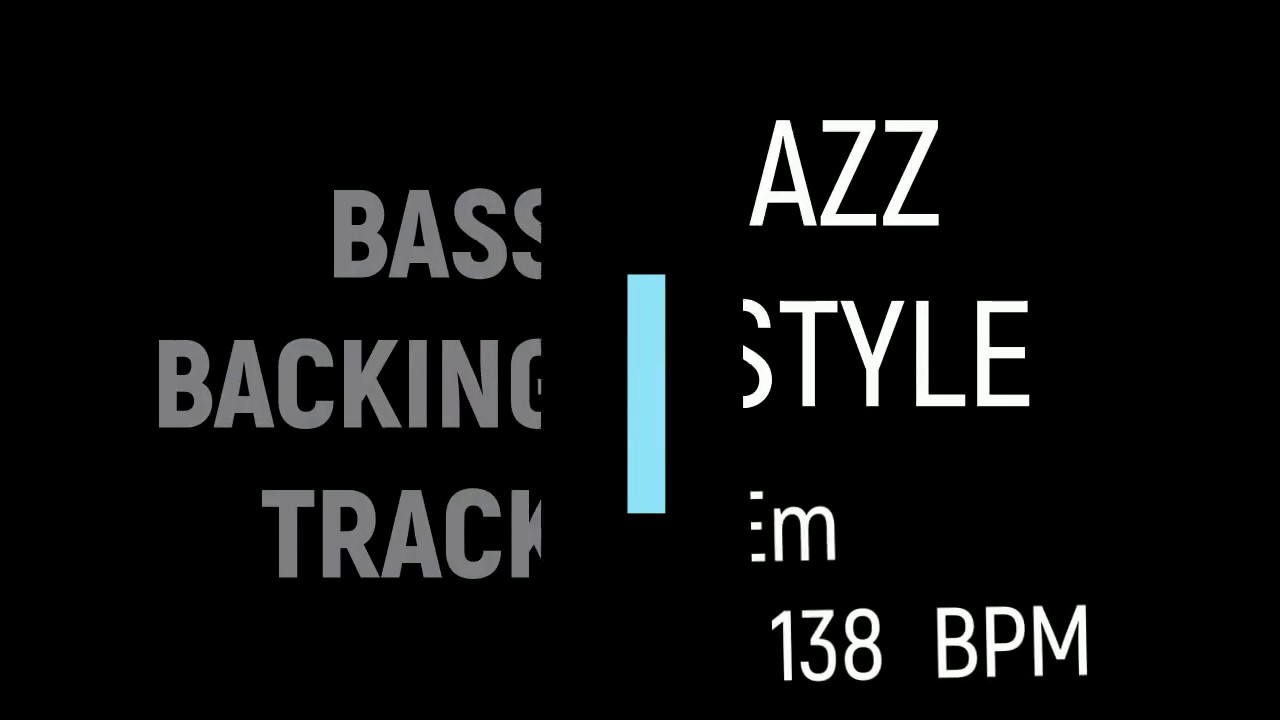 Jazz style BASS backing Track  Em Pista para bajo