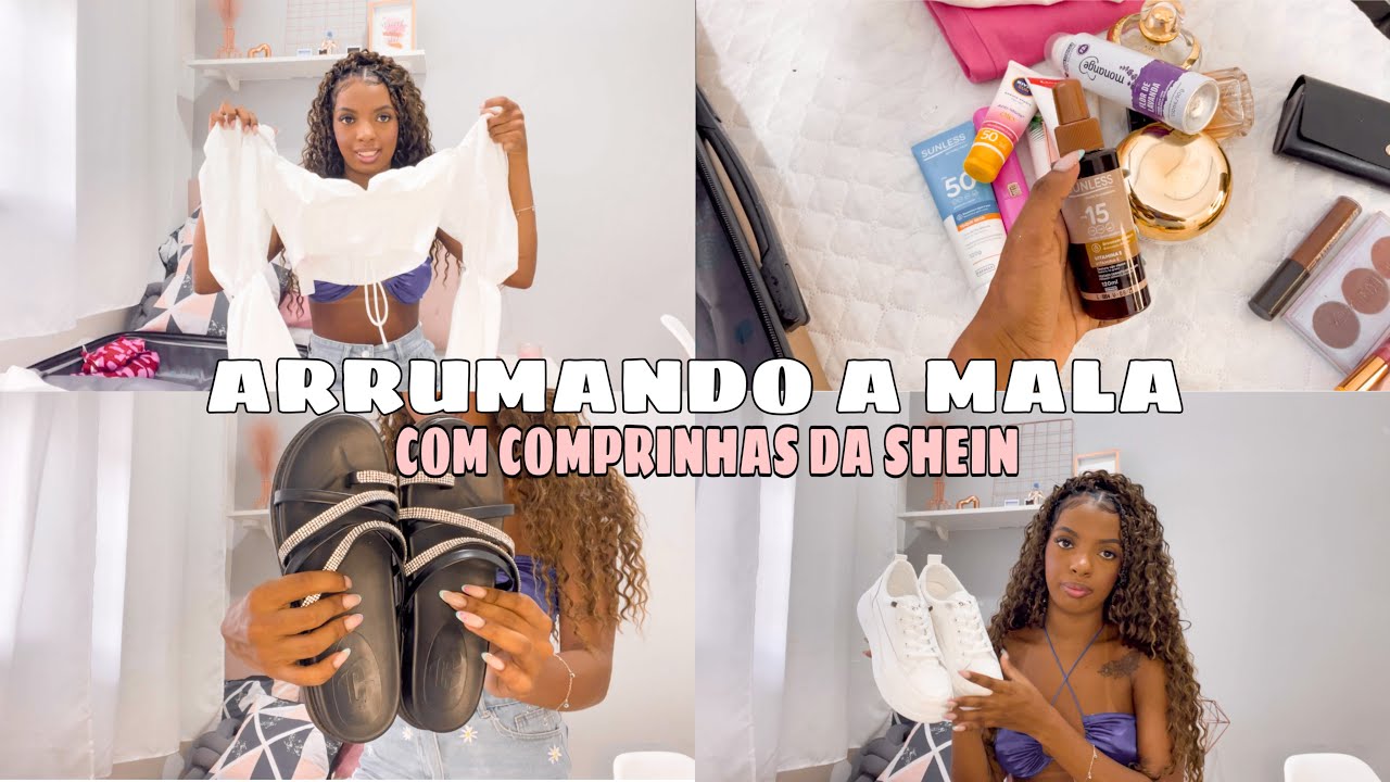 ARRUMANDO A MALA PARA VIAJEM COM COMPRINHAS DA SHEIN 😍 #sheinforall