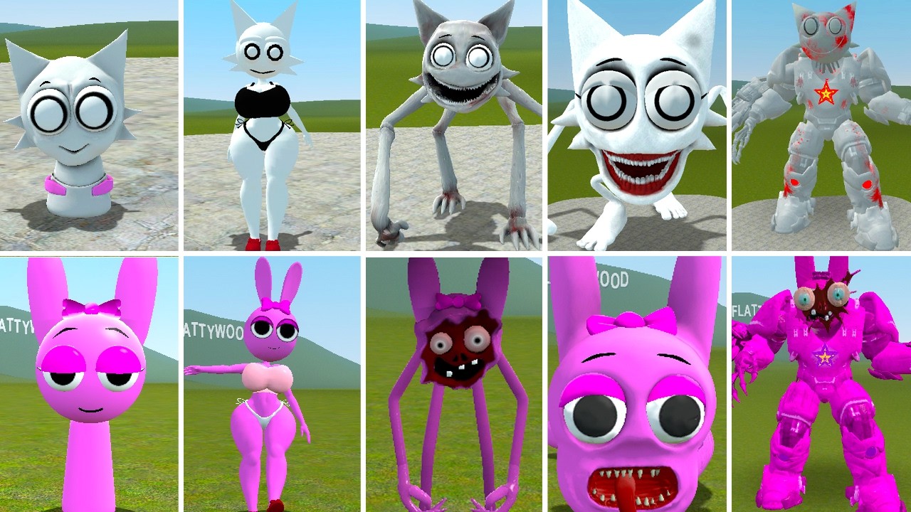 EVOLUTION OF ALL NEW ZOOCHOSIS WENDA TAPES 1-5 VS ALL NEW PINKI TAPES HORROR FAMILY ? in Garrysmod!.