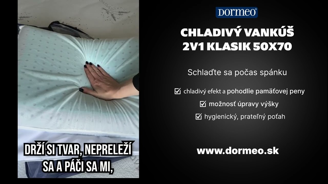 Dormeo chladivý polštář 50 %
