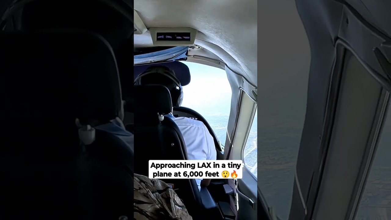 THIS is how Los Angeles looks at 6,000 feet high in a little Cessna 😳 #flying #aviation