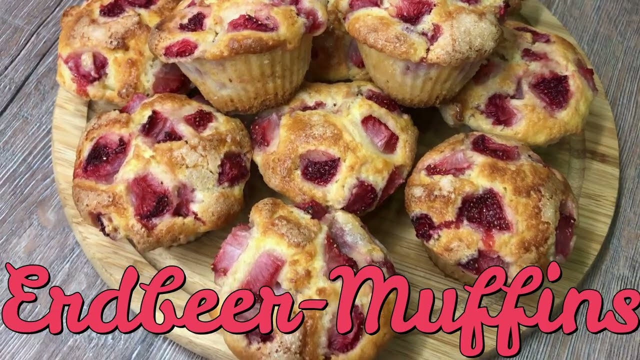 Erdbeer-Muffins mit Joghurt-Öl-Teig einfach, schnell und lecker/ Rezept & Zubereitung / lecker essen