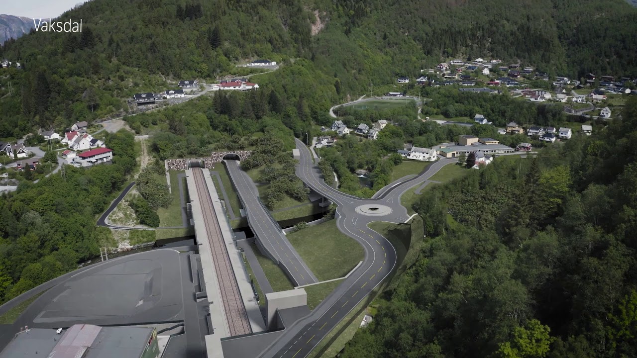 Statens vegvesen - E16 and Vossebanen Arna–Stanghelle - English text