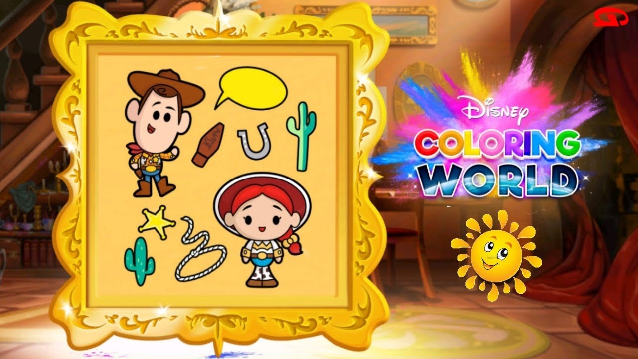 Disney Coloring World | Draw cartoon characters | How to Play
