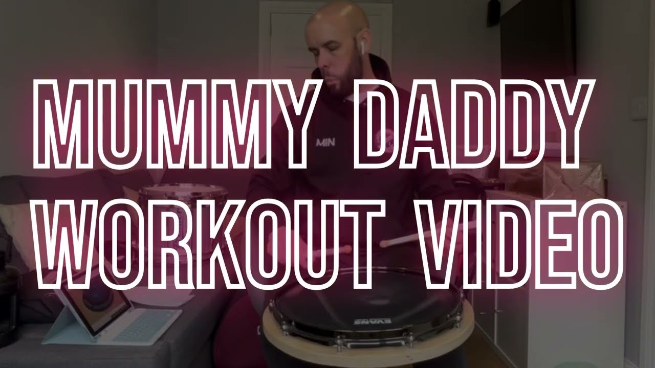 Mummy Daddy (Double) Workout Video - Scottish Snare Drumming Intermediate Exercises.  Backing Track