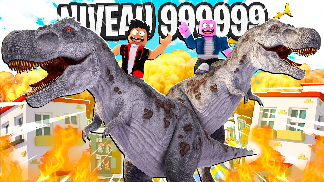 ON DÉTRUIT LA VILLE EN DINOSAURE ! (Roblox Dinosaur City)