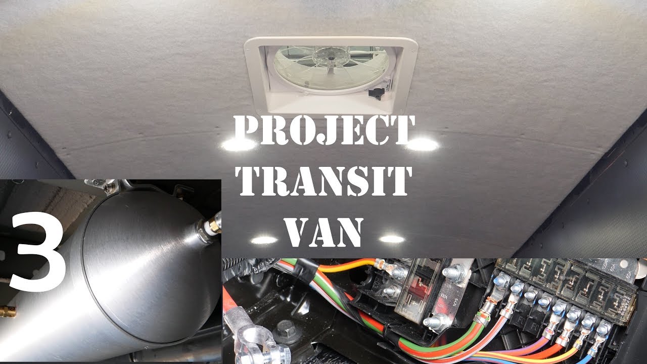 Project Transits Van 3 Headliner Air Compressor and AGM Vehicle Batteries
