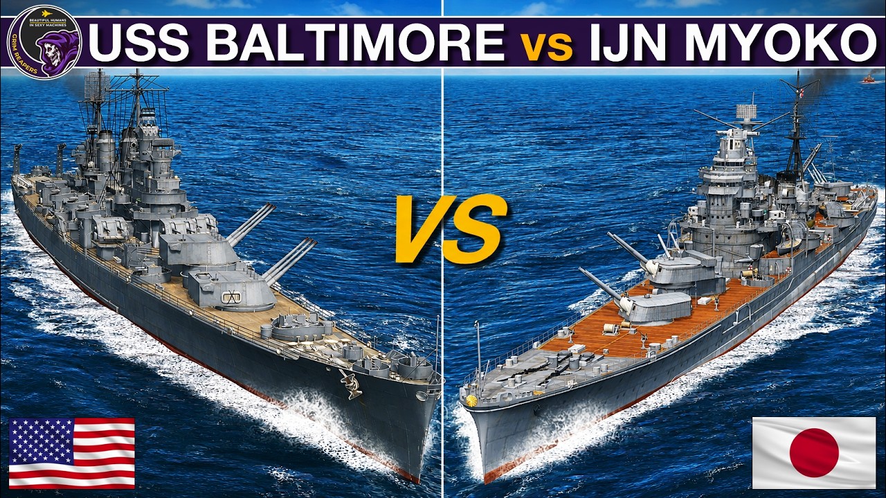 Кто сможет победить Des Moines? | USS Baltimore против IJN Myoko | Турнир крейсеров в War on the Sea