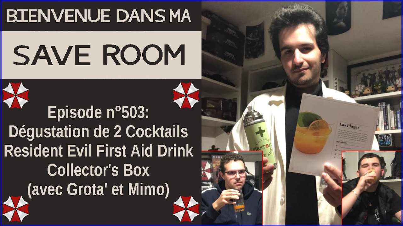 Dégustation 2 cocktails Resident Evil First Aid Drink Collector's Box (avec invités) (BDMSR n°503)