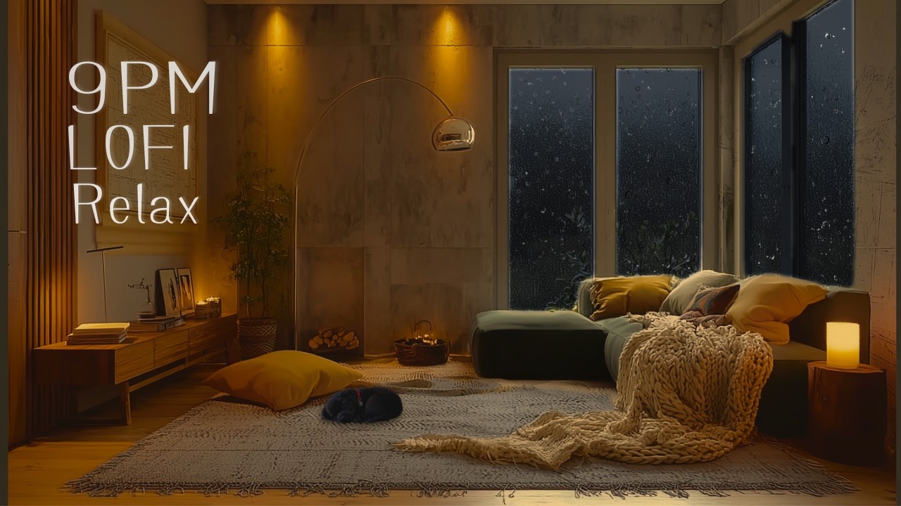9PM Night Lofi | Time to Unwind | Rainy Night | Gentle Acoustic Guitar