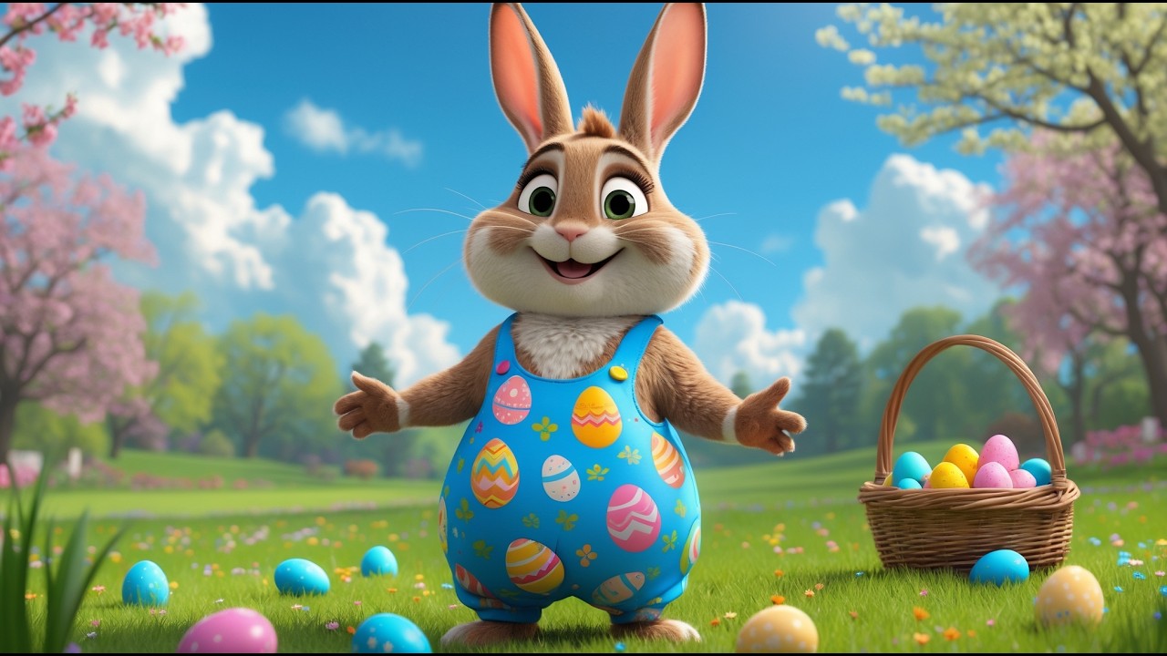 Великденският заек Панчо 🐰🥚🌸 Забавна песен за заека, който прави бели 🐇 🐰| Великденски песни | MONKA