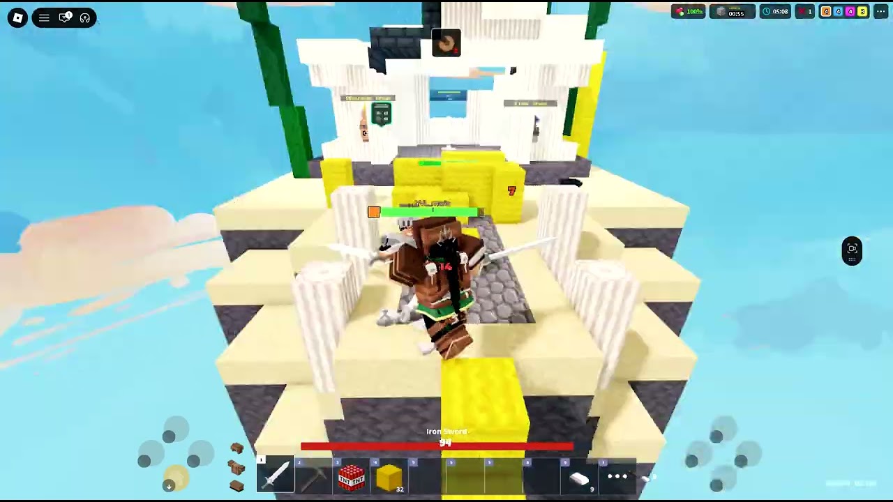 Playing Bedwars