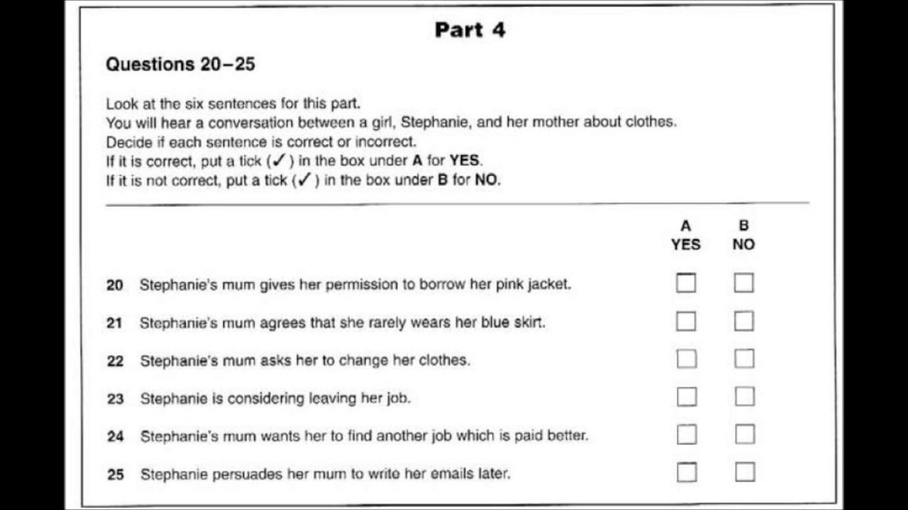 PET PLUS 2   Test 1   Part 4
