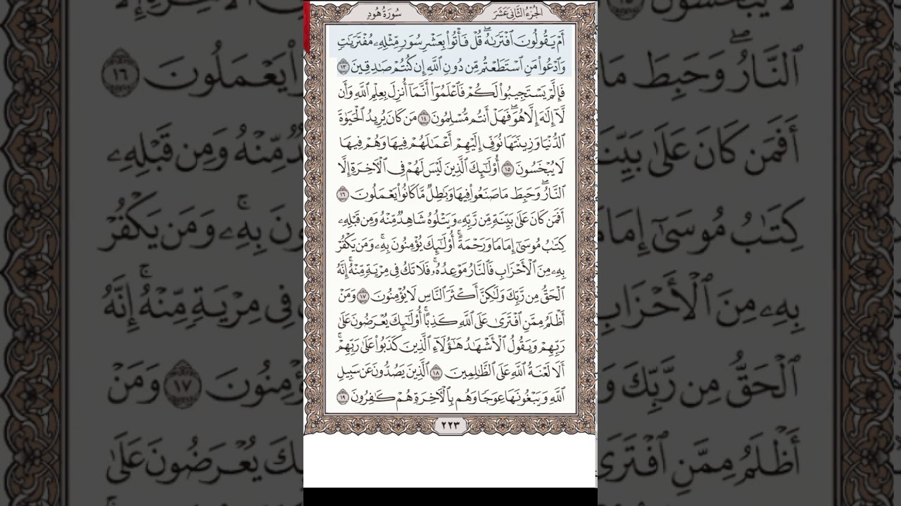 تلاوة سورة هود 13-28