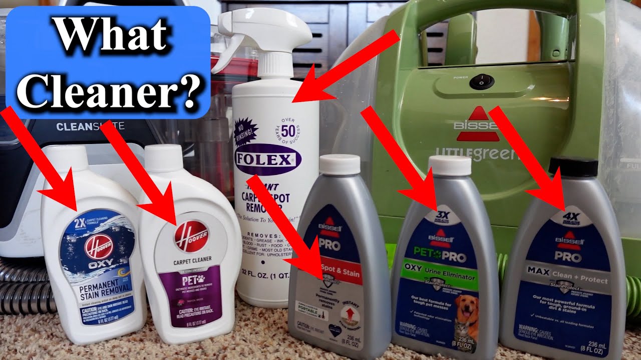 What cleaning solution to use for Bissell Little Green Machine or Hoover Cleanslate