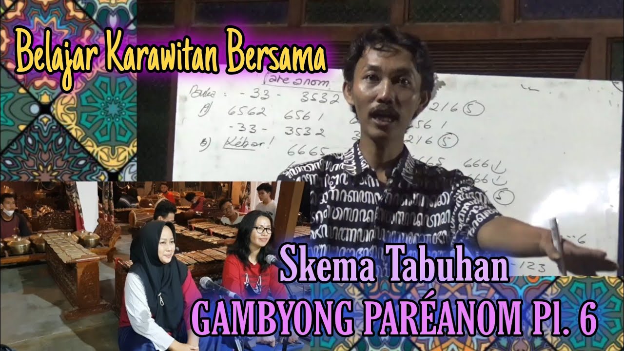Belajar Karawitan Bersama || Skema Tabuhan Gambyong PAREANOM Pl. 6 || Sinden Idolanya Para Sinden