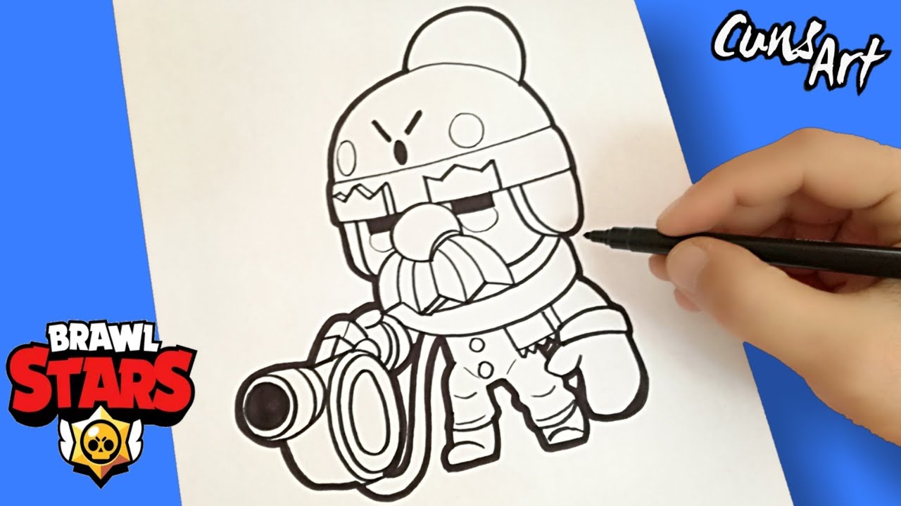 COMO DIBUJAR A GALE DE BRAWL STARS | FACIL | PASO A PASO | how to draw gale from brawl stars | easy