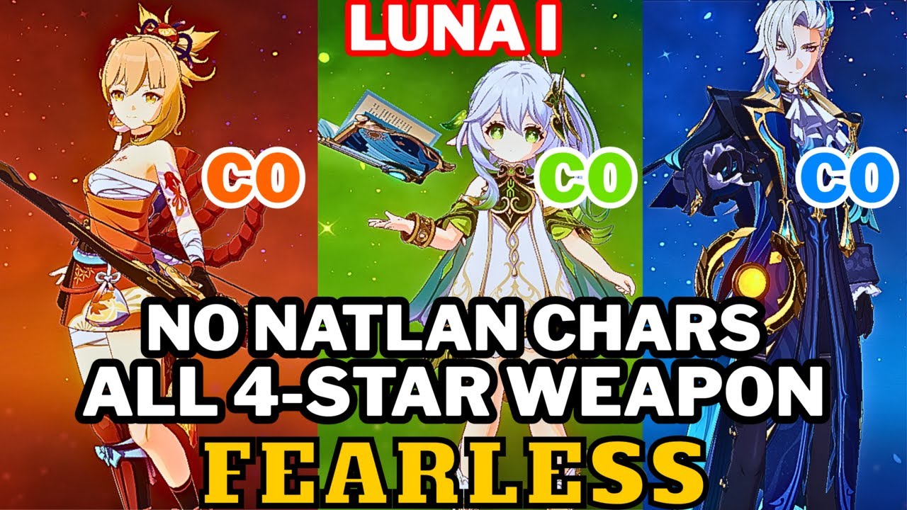 [Stygian Onslaught 6.0/Luna I] NO NATLAN Characters & 4-STAR Weapon ONLY | Fearless Difficulty 5